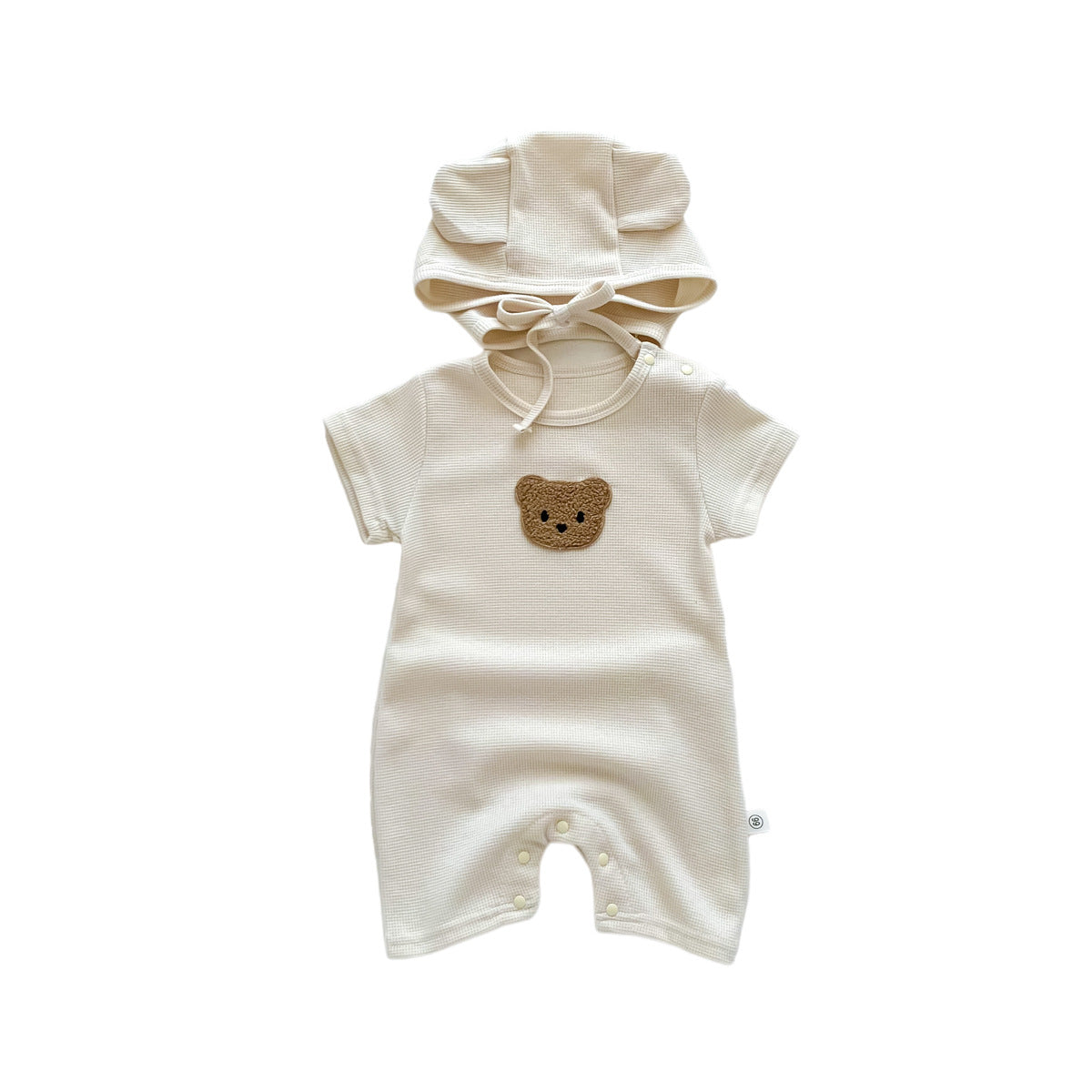 Waffle Patch Bear Infant Jumpsuit